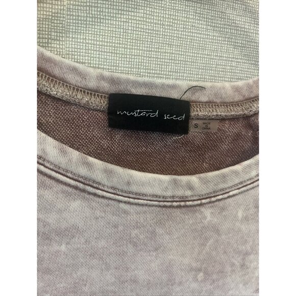 Mustard Seed Womens S Pullover Sweater Purple Ombré Long Sleeve 100% Cotton - Picture 2 of 10